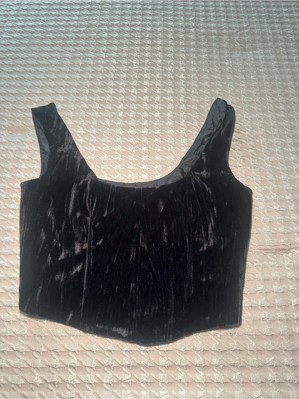 Chelsea & Violet Black Velvet Corset Top